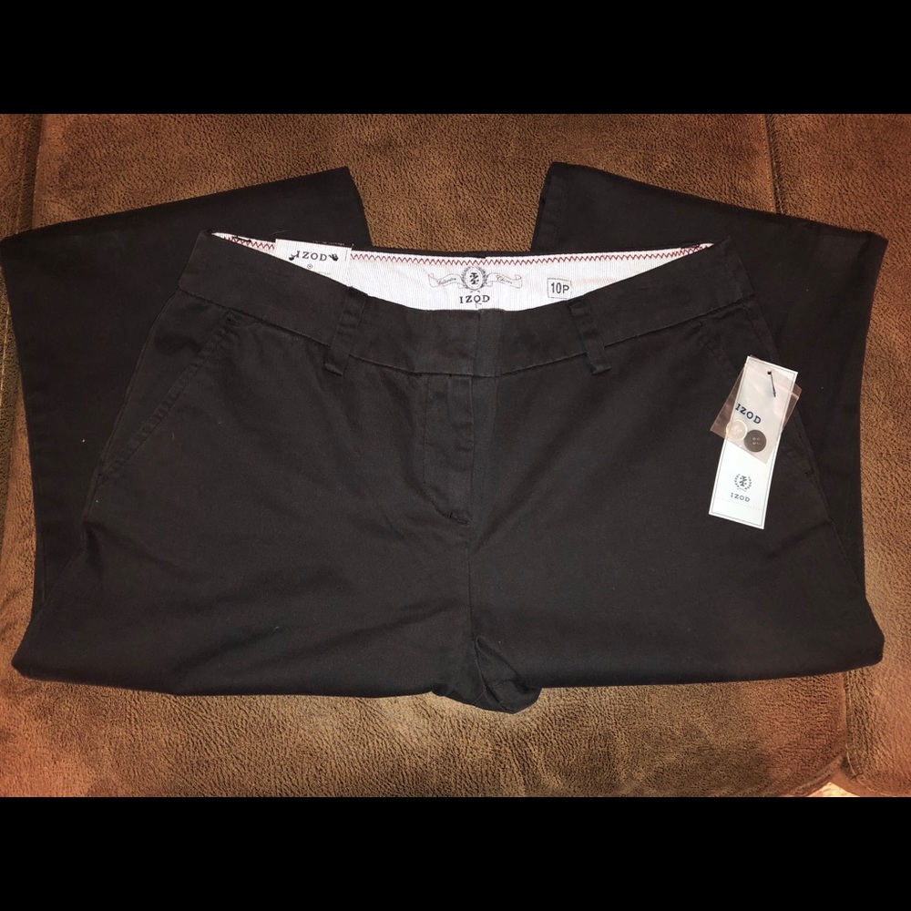 Izod Black Chino